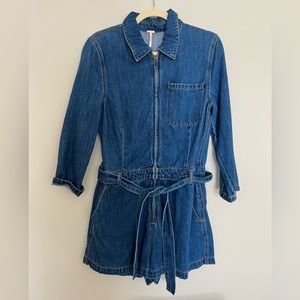 Free People Denim Romper